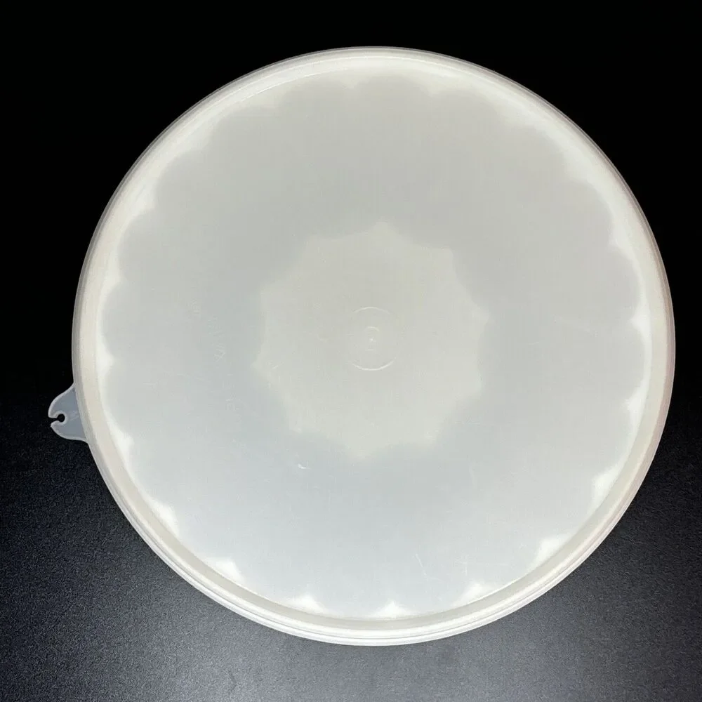 Tupperware 3 Piece White Jello Ring Gelatin Mold W/Lid #1201 1202 & 1203